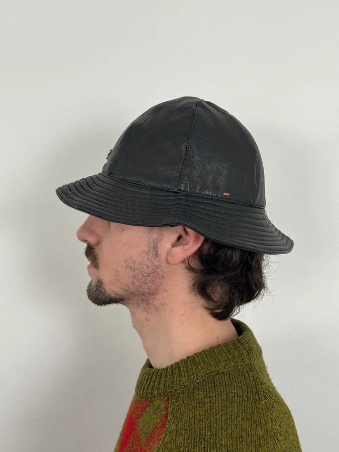 2000s Dolce & Gabbana Black Leather Hat nwMRfuL 2