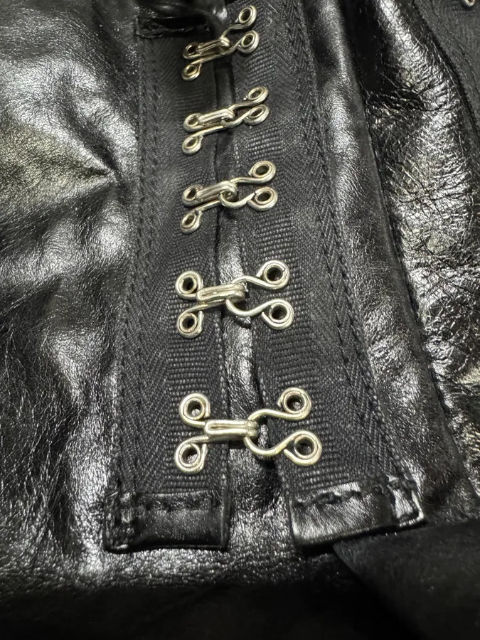 2000s Dolce & Gabbana Black Leather Metal Hook Handle Bag aloIkpM 5