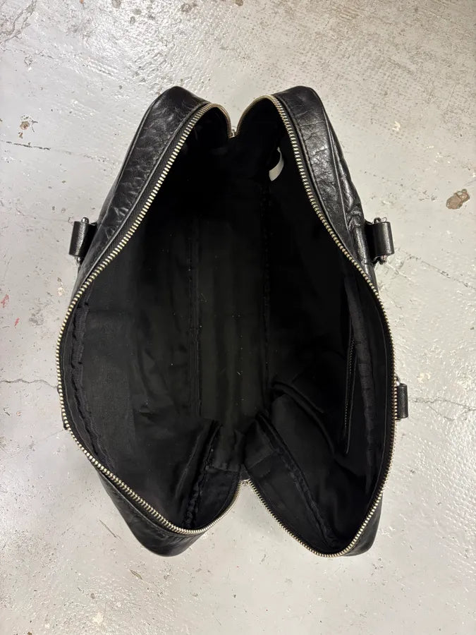 2000s Dolce & Gabbana Black Leather Minimalist Shoulder Bag qTCsHWd 4