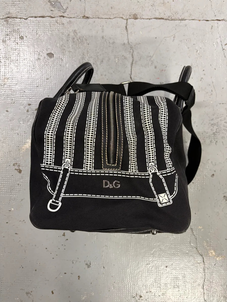 AW2010 Dolce & Gabbana Black Lily Ghost Trompe LOeil Bag ruTELUb 4