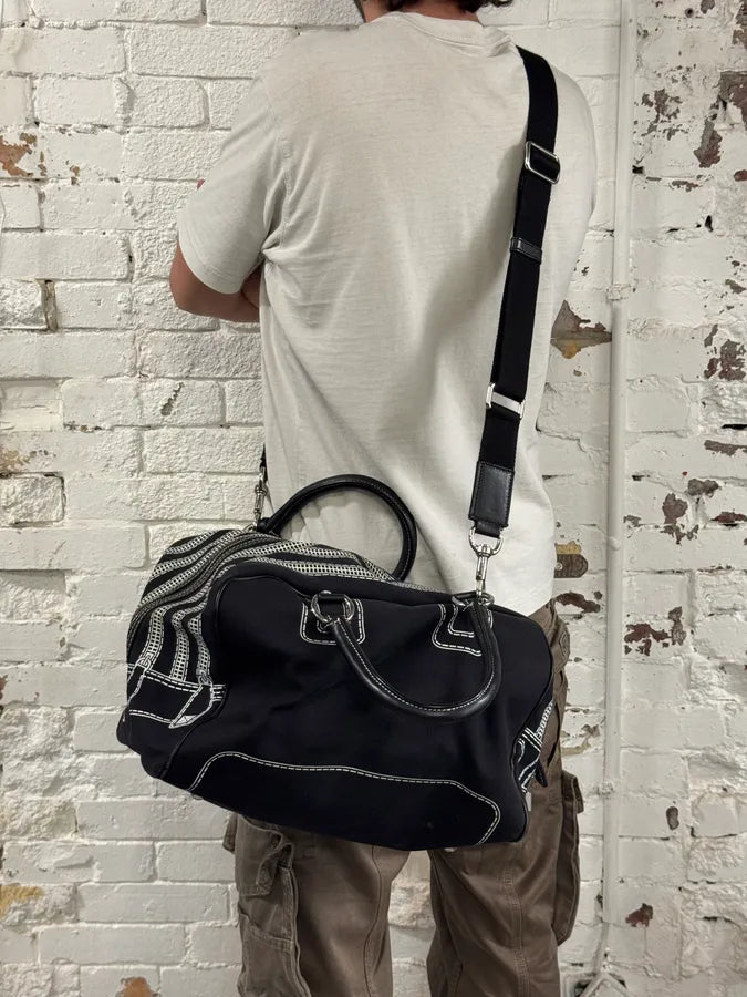AW2010 Dolce & Gabbana Black Lily Ghost Trompe LOeil Bag ruTELUb 2