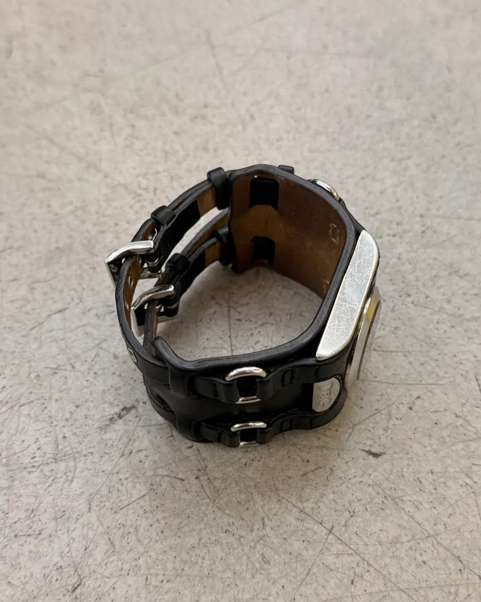 2000s Dolce & Gabbana Black Leather Multi-Strap Watch BnIBYuq 11