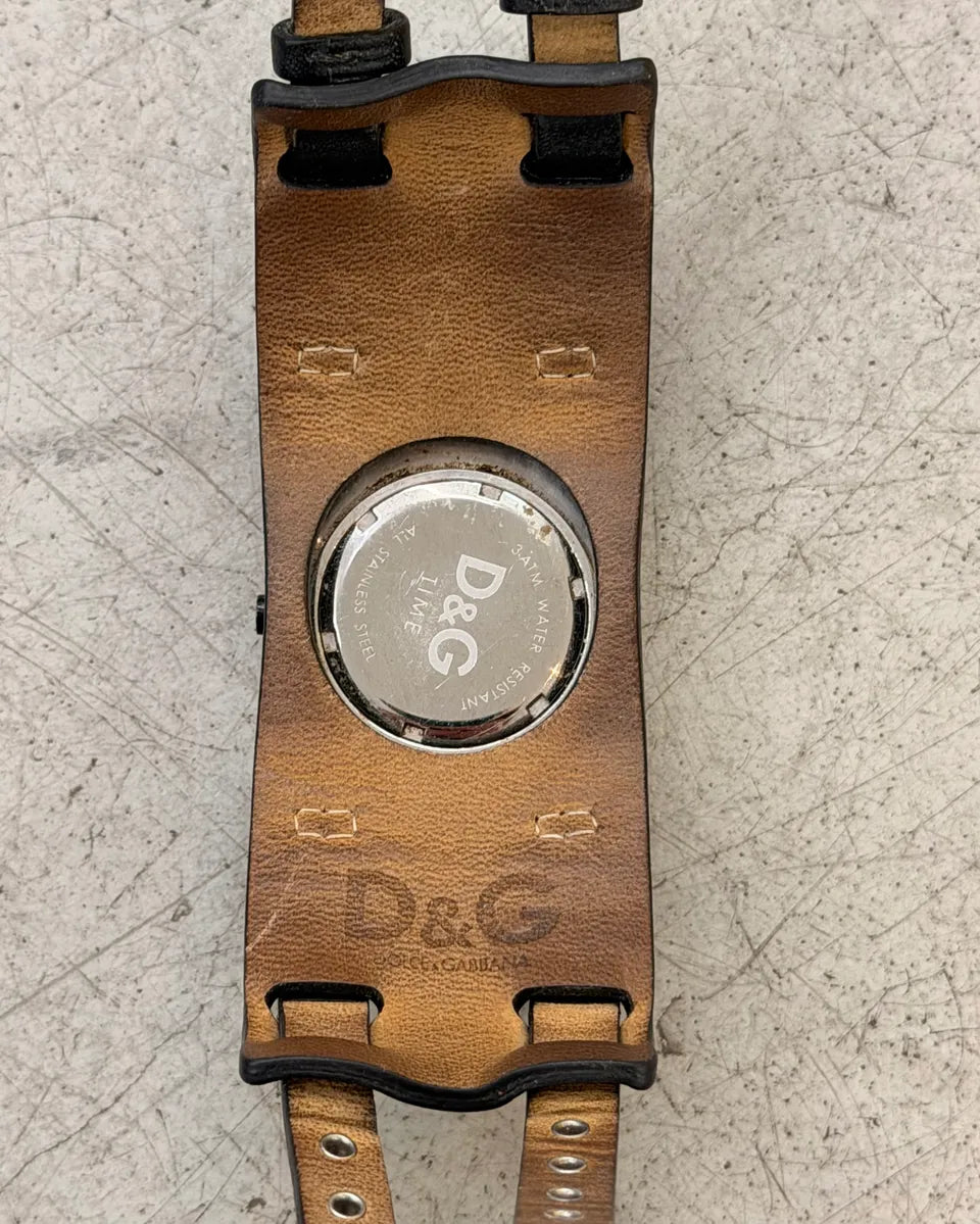 2000s Dolce & Gabbana Black Leather Multi-Strap Watch BnIBYuq 8