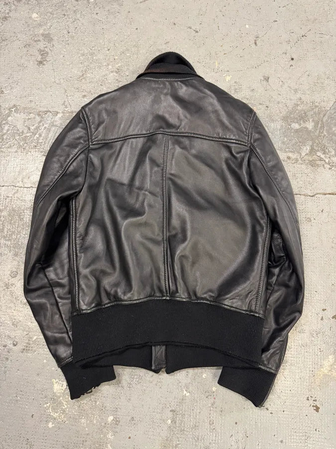 2000s Dolce & Gabbana Black Leather Multi-Zip Jacket WvRYiTb 4