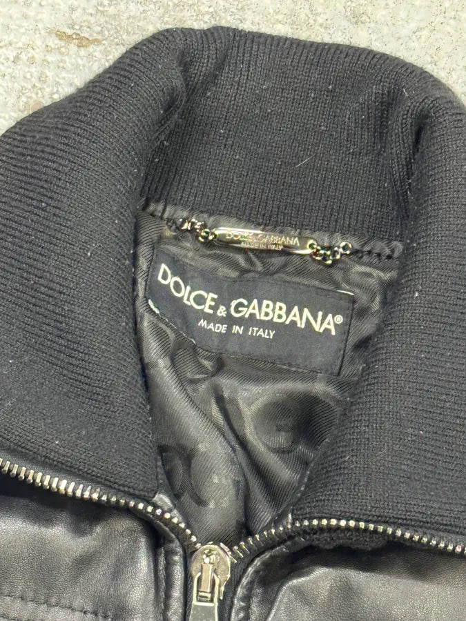 2000s Dolce & Gabbana Black Leather Multi-Zip Jacket WvRYiTb 7