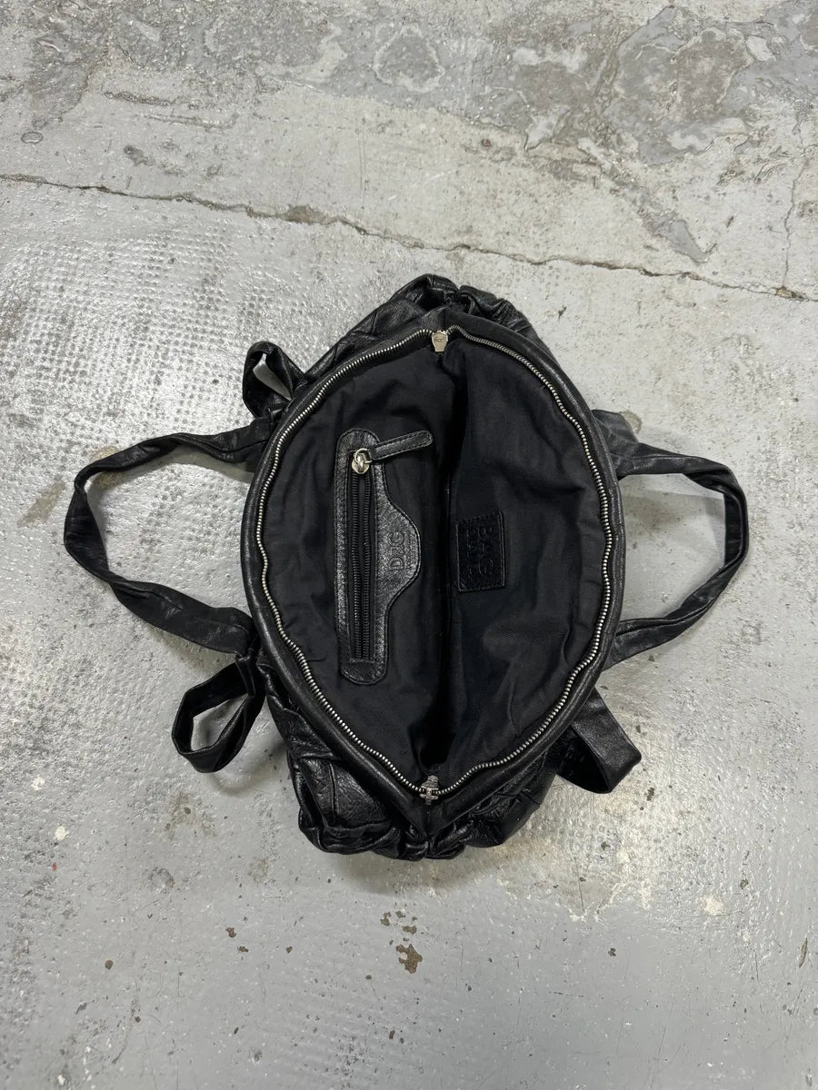 2000s Dolce & Gabbana Black Leather Patchwork Diana Handle Bag OIFqYSk 4