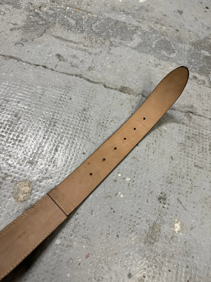 2000s Dolce & Gabbana Black Leather Pony Hair Belt eHwYLOD 4