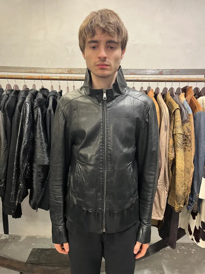 2000s Dolce & Gabbana Black Leather Premium Jacket (M) tPdxgFT 1