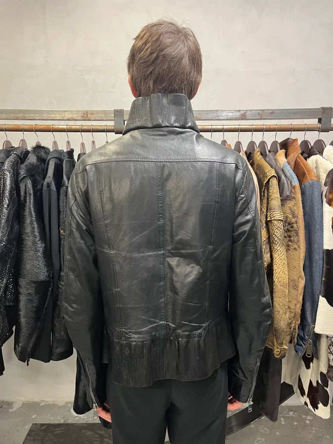 2000s Dolce & Gabbana Black Leather Premium Jacket (M) tPdxgFT 2