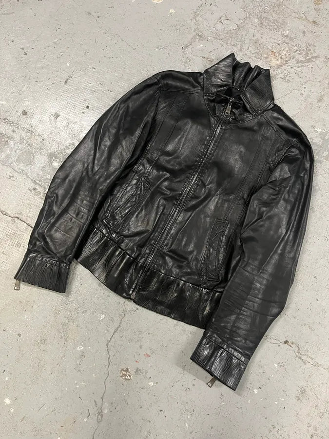 2000s Dolce & Gabbana Black Leather Premium Jacket (M) tPdxgFT 3