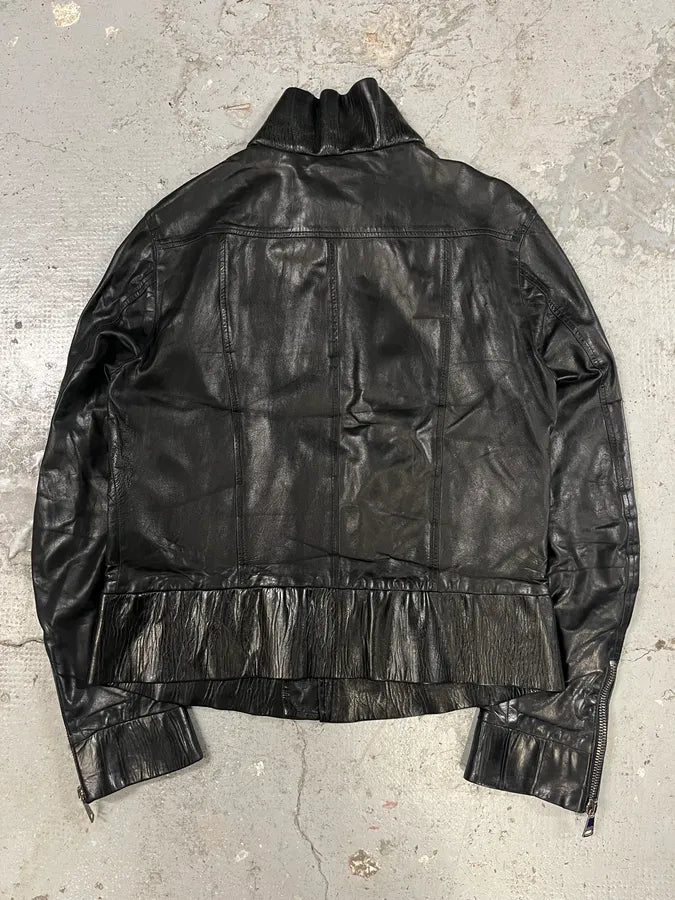 2000s Dolce & Gabbana Black Leather Premium Jacket (M) tPdxgFT 6