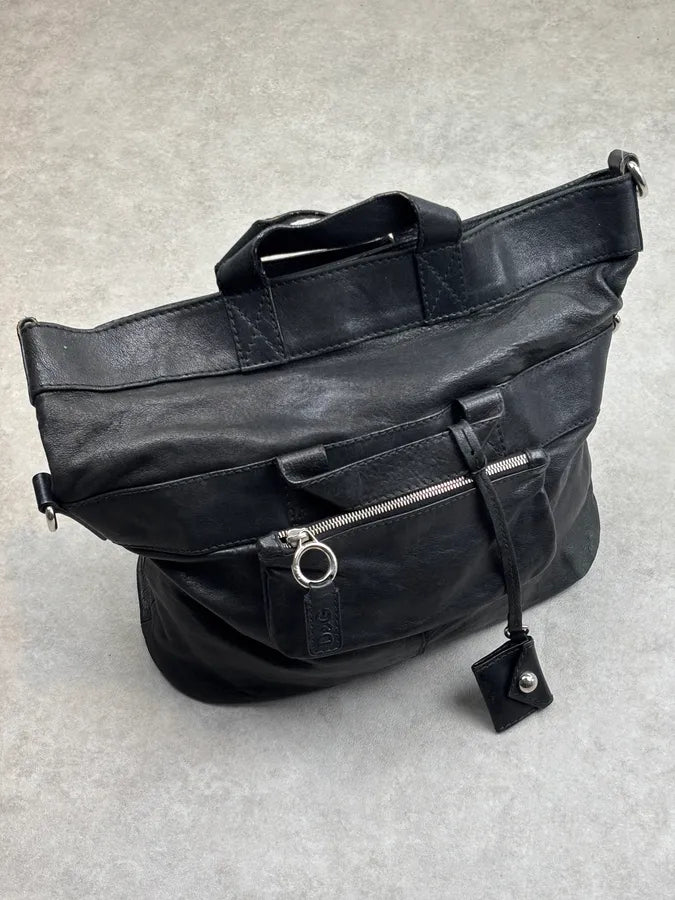 2000s Dolce & Gabbana Black Leather Raquel Bag  tbHVYCl 1