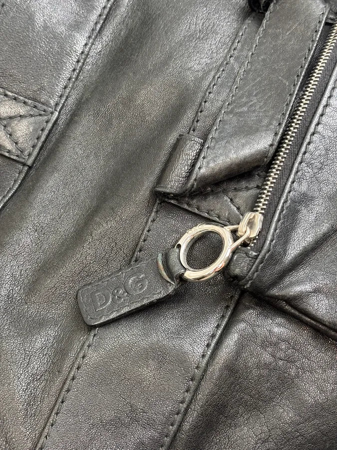 2000s Dolce & Gabbana Black Leather Raquel Bag  tbHVYCl 5