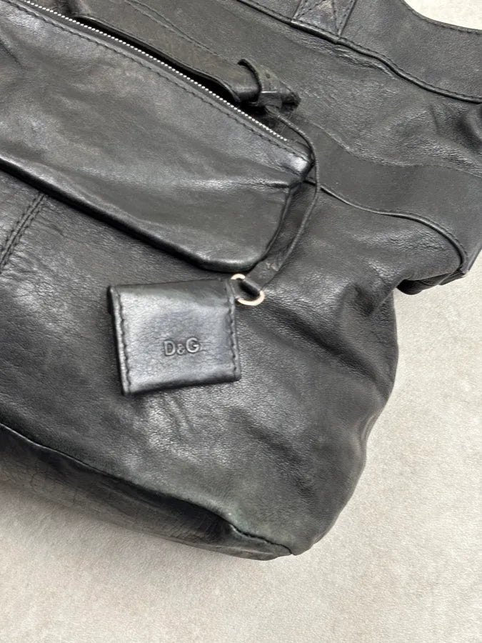 2000s Dolce & Gabbana Black Leather Raquel Bag  tbHVYCl 6
