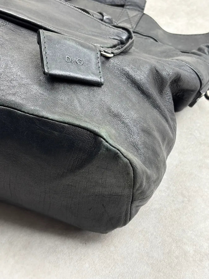 2000s Dolce & Gabbana Black Leather Raquel Bag  tbHVYCl 9