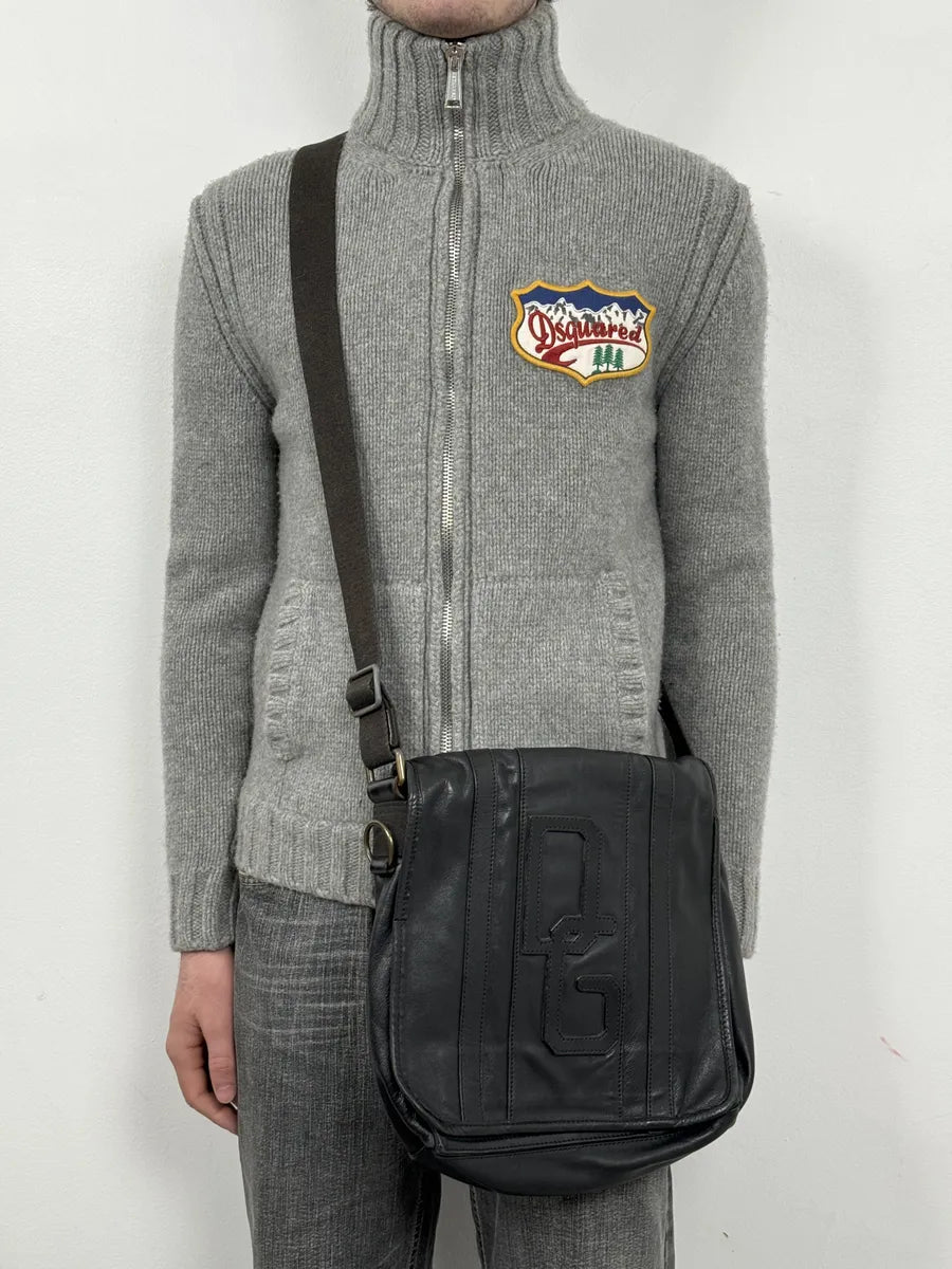 2000s Dolce & Gabbana Black Leather Shoulder Bag ghpRRpq 1