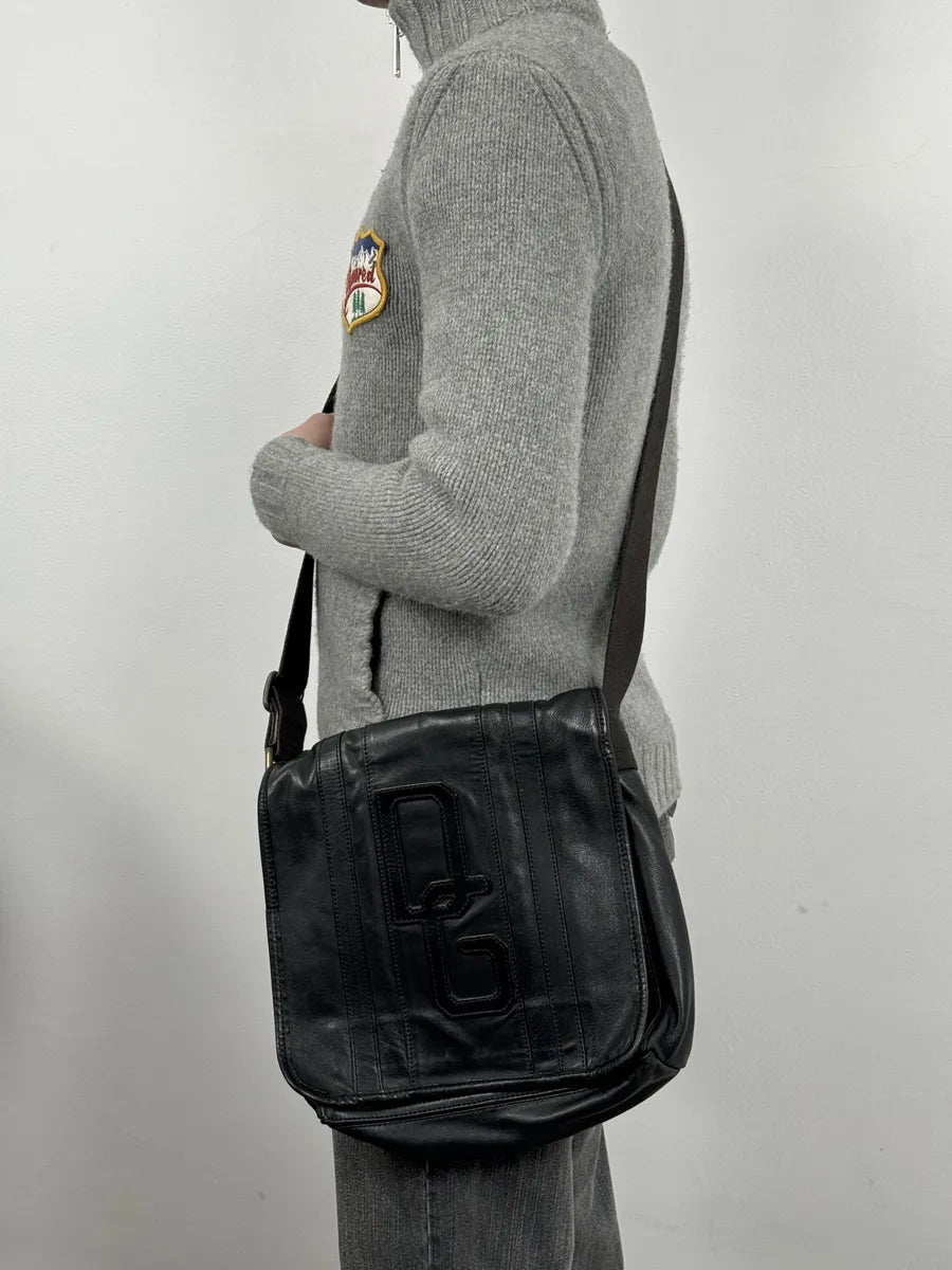 2000s Dolce & Gabbana Black Leather Shoulder Bag ghpRRpq 2