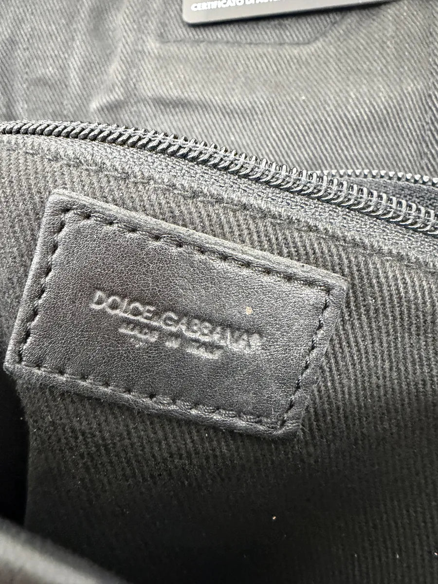 2000s Dolce & Gabbana Black Leather Shoulder Bag ghpRRpq 8