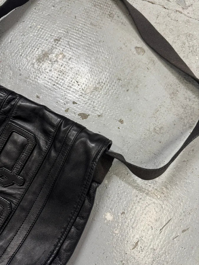 2000s Dolce & Gabbana Black Leather Shoulder Bag jjBqTnF 5