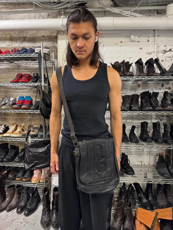 2000s Dolce & Gabbana Black Leather Shoulder Bag rYJhmOt 2