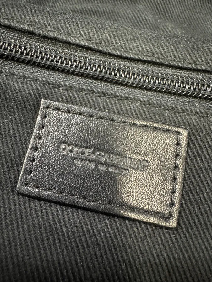 2000s Dolce & Gabbana Black Leather Shoulder Bag rYJhmOt 6