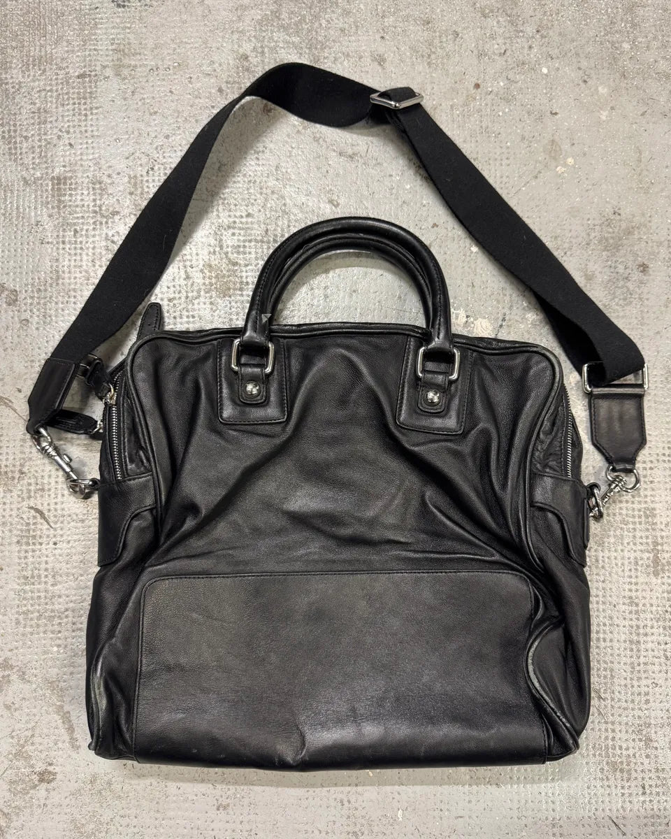 2000s Dolce & Gabbana Black Leather Shoulder Bag (OS) YvieWOV 0