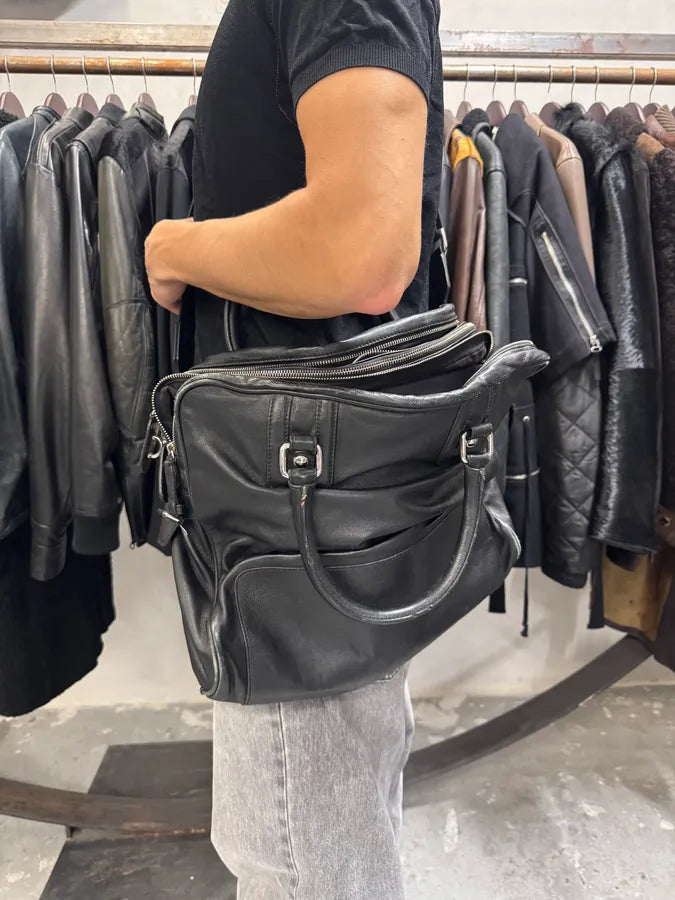 2000s Dolce & Gabbana Black Leather Shoulder Bag (OS) YvieWOV 1