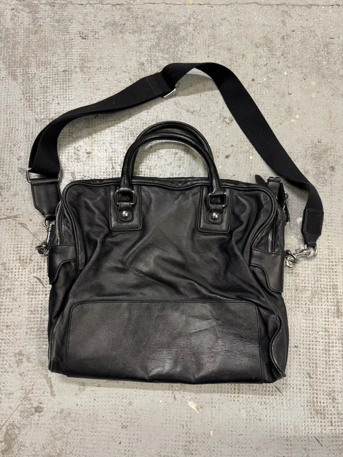 2000s Dolce & Gabbana Black Leather Shoulder Bag (OS) YvieWOV 2