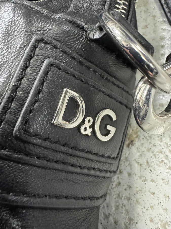 2000s Dolce & Gabbana Black Leather Shoulder Bag (OS) YvieWOV 3