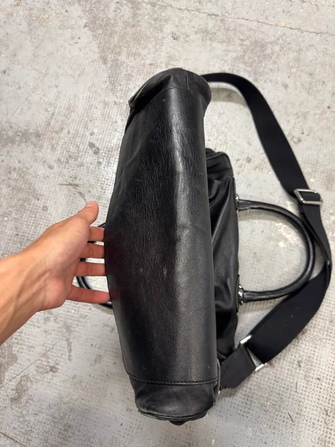 2000s Dolce & Gabbana Black Leather Shoulder Bag (OS) YvieWOV 6