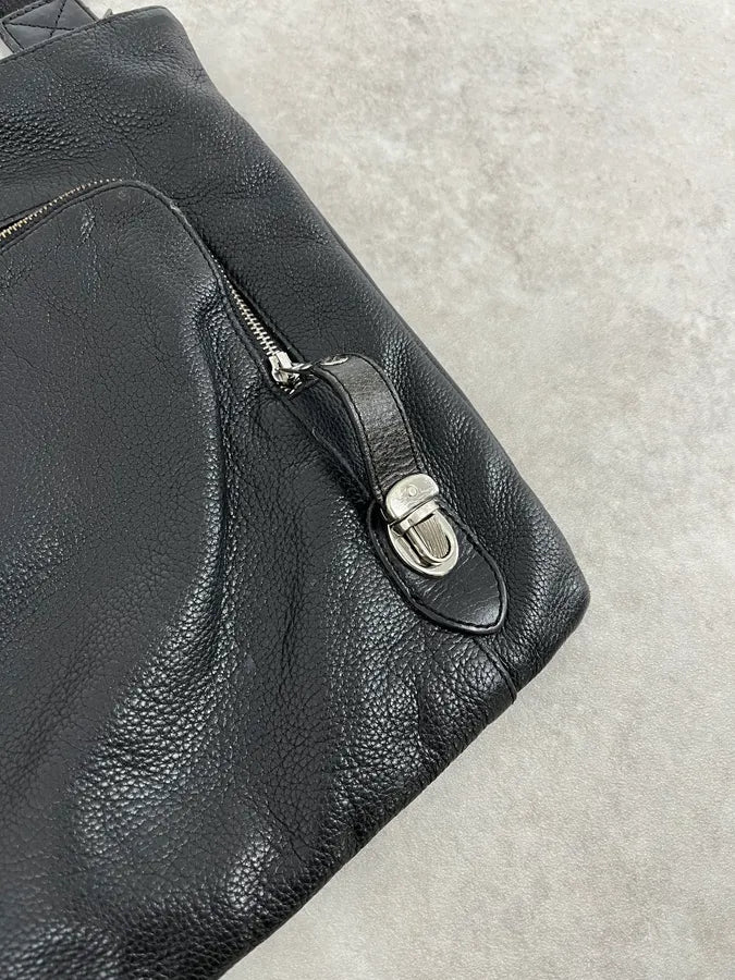 2000s Dolce & Gabbana Black Leather Shoulder Bag vnzEVYV 1