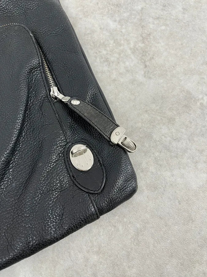 2000s Dolce & Gabbana Black Leather Shoulder Bag vnzEVYV 3