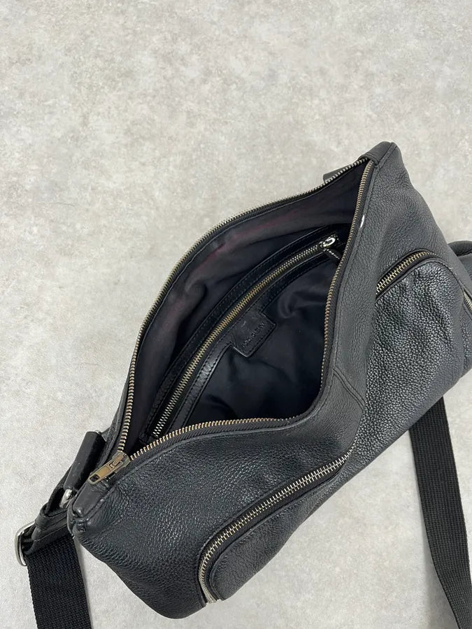 2000s Dolce & Gabbana Black Leather Shoulder Bag vnzEVYV 6