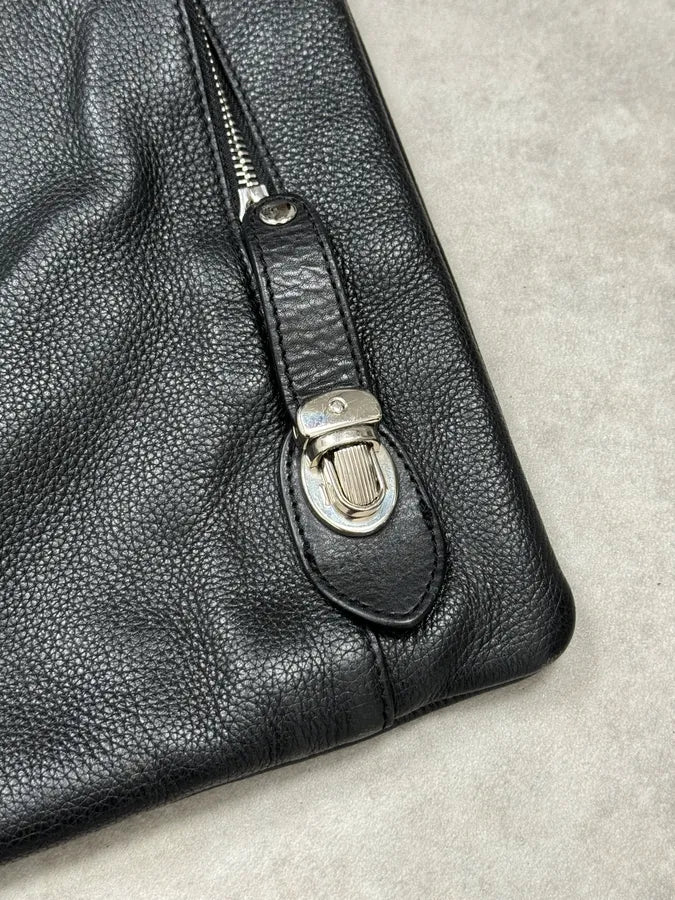2000s Dolce & Gabbana Black Leather Shoulder Bag YvWeRVL 5