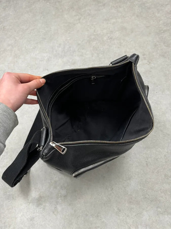 2000s Dolce & Gabbana Black Leather Shoulder Bag YvWeRVL 8