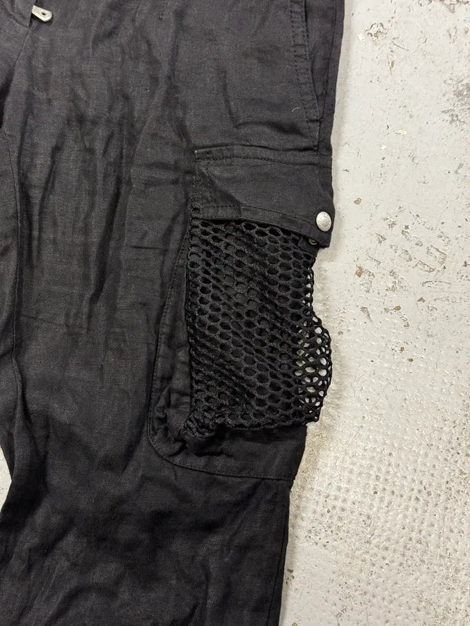 SS2003 Dolce & Gabbana Black Linen Millitary Combi Set cQWnKgN 14