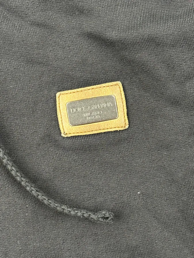 2010s Dolce & Gabbana Black Logo Patch Zip-Up Hoodie badkgOK 8