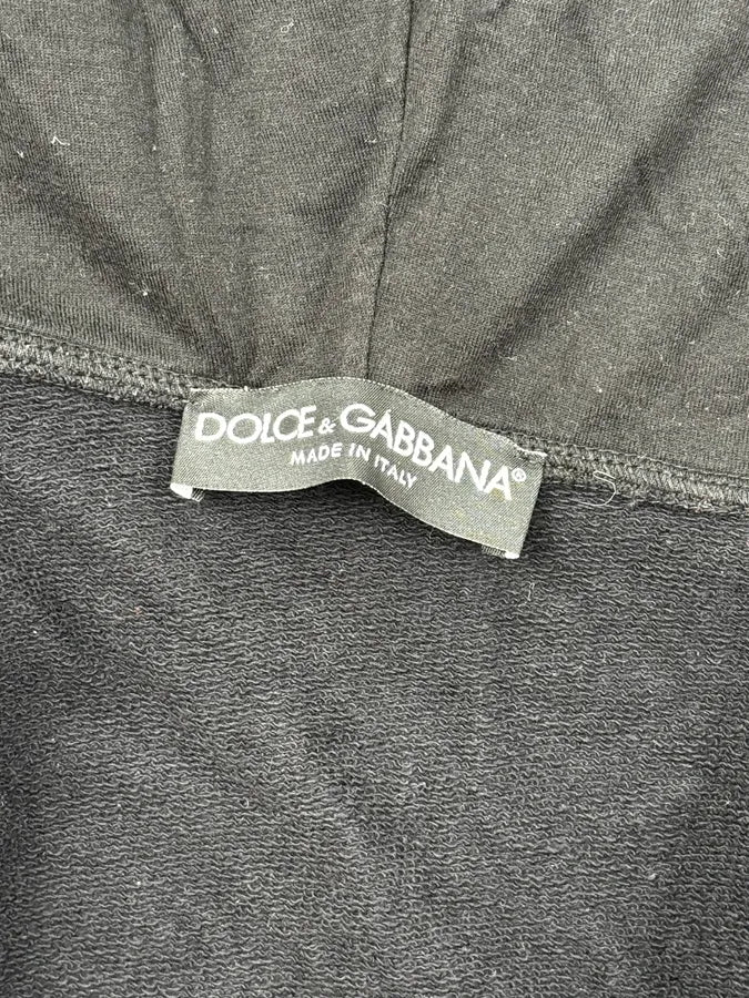 2010s Dolce & Gabbana Black Logo Patch Zip-Up Hoodie badkgOK 9