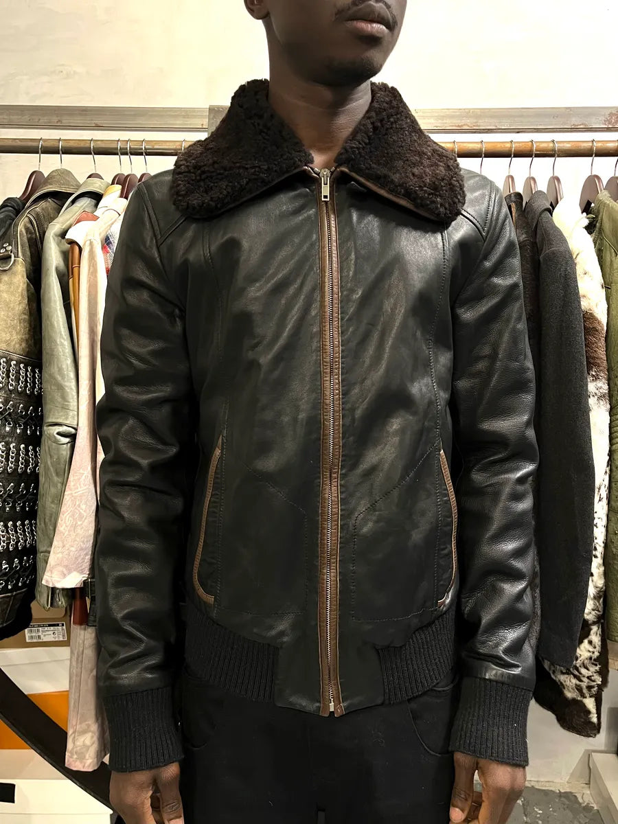 2000s Dolce & Gabbana Black Mafia Leather Jacket ZLyLdVG 1