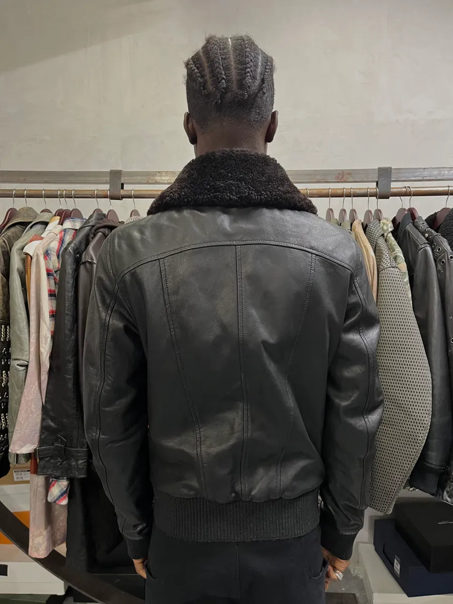 2000s Dolce & Gabbana Black Mafia Leather Jacket ZLyLdVG 3