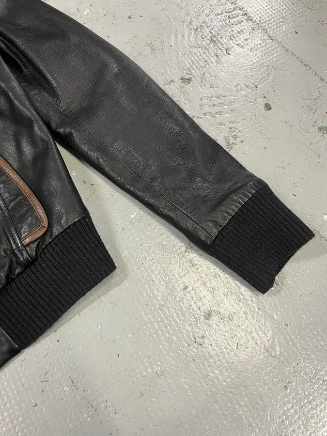 2000s Dolce & Gabbana Black Mafia Leather Jacket ZLyLdVG 5