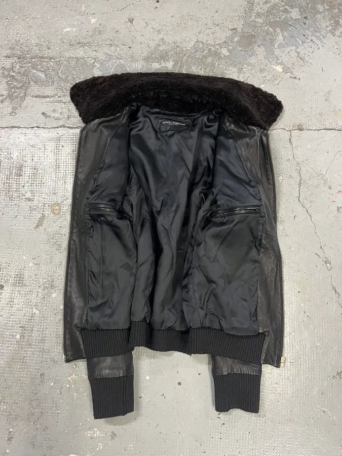 2000s Dolce & Gabbana Black Mafia Leather Jacket ZLyLdVG 7