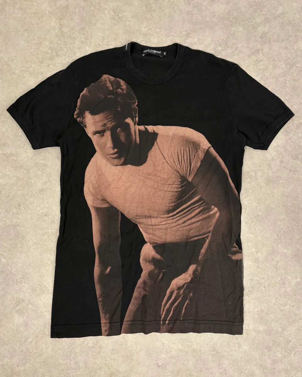 2000s Dolce & Gabbana Black Marlon Brando T-Shirt YBxOEJA 0