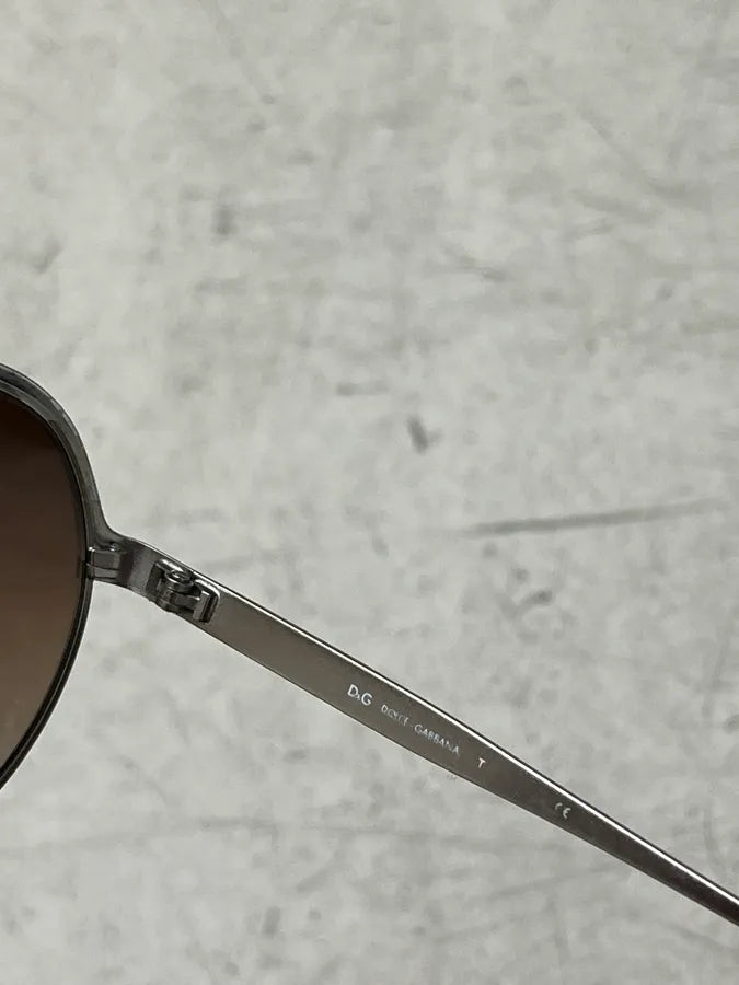 2000s Dolce & Gabbana Black Metal Aviator Sunglasses ghCFWNg 11