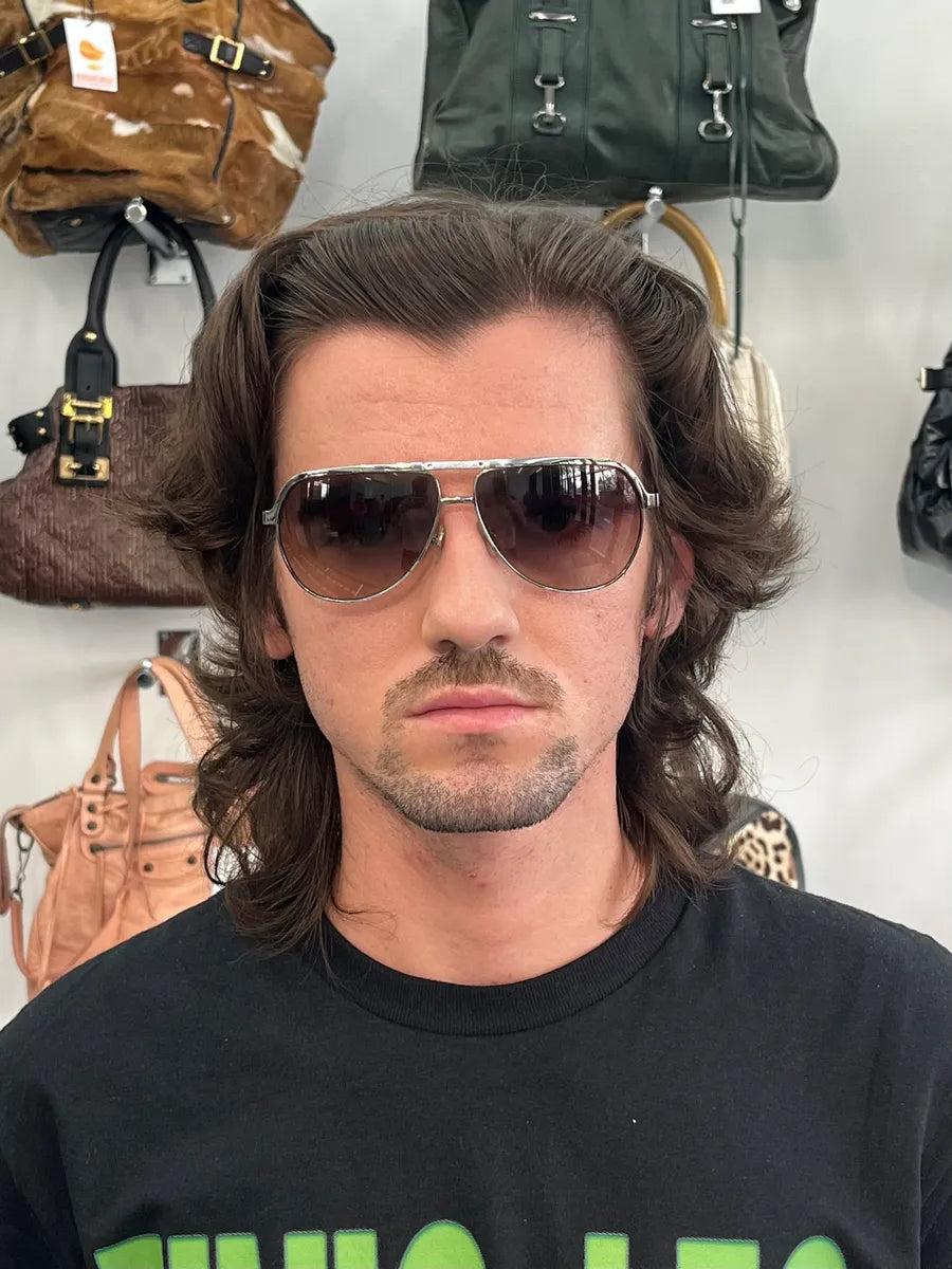 2000s Dolce & Gabbana Black Metal Aviator Sunglasses ghCFWNg 5