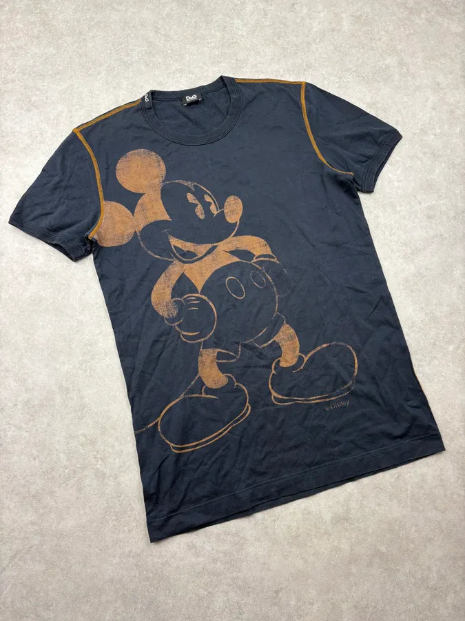 AW2010 Dolce & Gabbana Black Mickey Mouse T-Shirt wxtVKDO 3