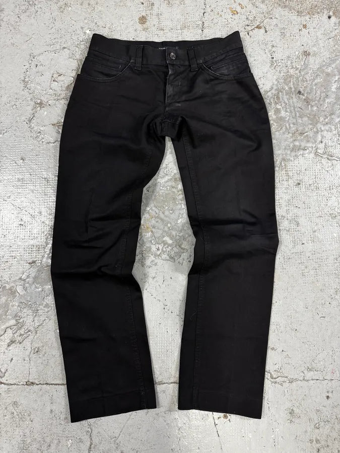 2000s Dolce & Gabbana Black Minimalist Pants sAZOUir 0