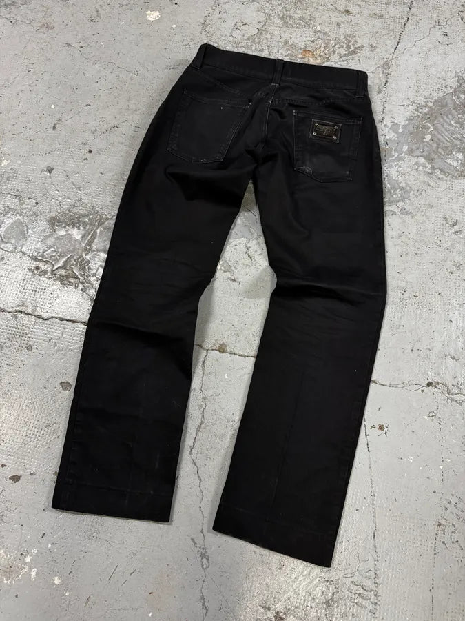 2000s Dolce & Gabbana Black Minimalist Pants sAZOUir 3