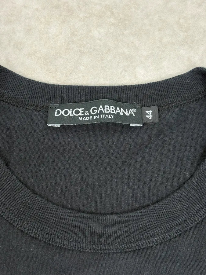 SS2009 Dolce & Gabbana Black Monica Bellucci T-Shirt fZcDCzI 6