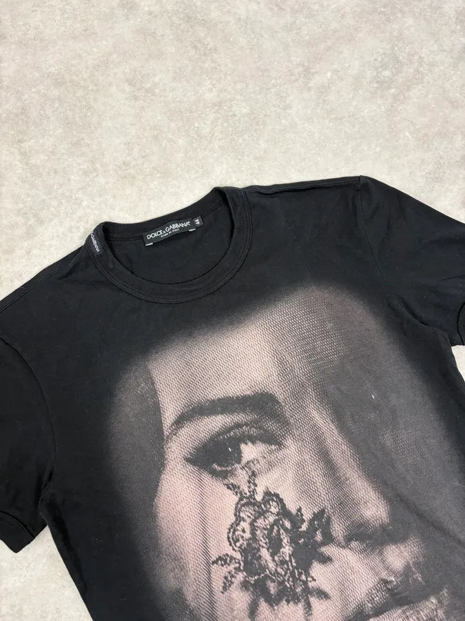 SS2009 Dolce & Gabbana Black Monica Bellucci T-Shirt fZcDCzI 4
